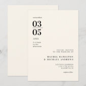 Invitation simple, moderne et grande typographie (Devant / Derrière)