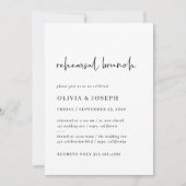 Invitation Simple, moderne et minimaliste | Brunch de répétit (Devant)