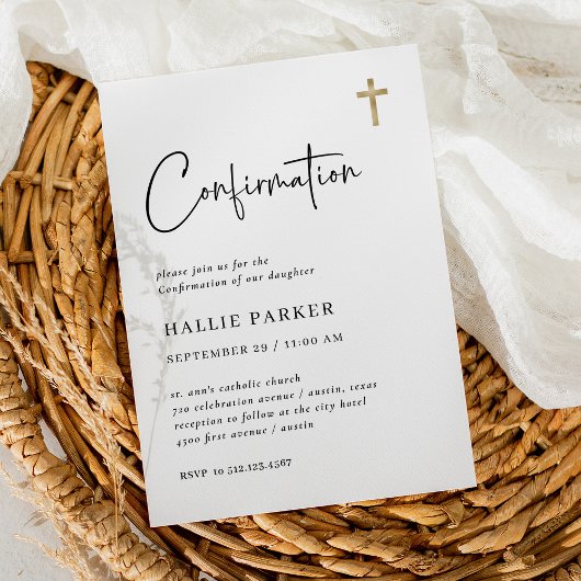 Invitation Simple, moderne et minimaliste | Confirmations