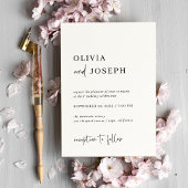 Invitation Simple, moderne et minimaliste | MARIAGE