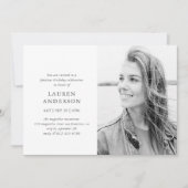 Invitation Simple moderne Fab Chic Photo Anniversaire Fête (Devant)