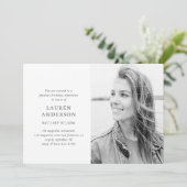 Invitation Simple moderne Fab Chic Photo Anniversaire Fête (Debout devant)