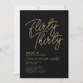Invitation Simple Moderne Flirty Thirty Anniversaire (Devant)