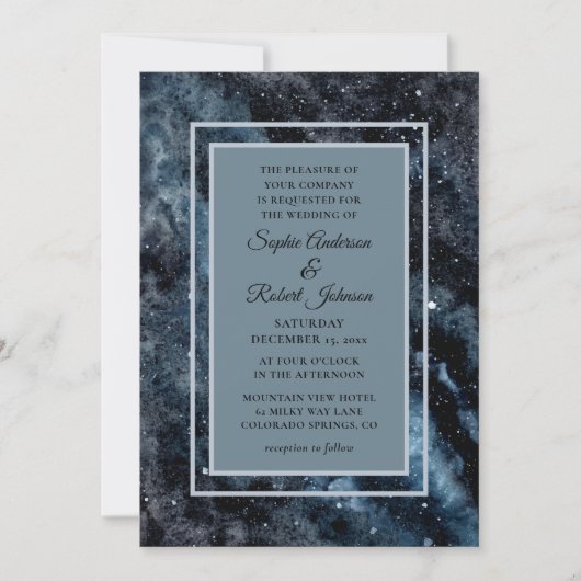 Invitation Simple moderne Galaxy Space Stars Invitatiatiatiat (Devant)