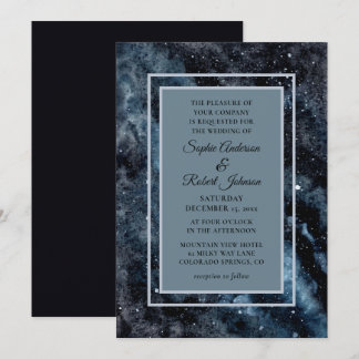 Invitation Simple moderne Galaxy Space Stars Invitatiatiatiat