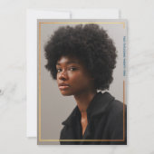 Invitation simple moderne Gold Border Graduation (Devant)