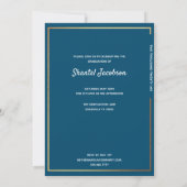 Invitation simple moderne Gold Border Graduation (Dos)
