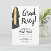 Invitation Simple Moderne Graduation Lycée ColIege (Debout devant)