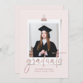 Invitation Simple Moderne Graduation Party (Devant / Derrière)