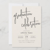 Invitation Simple Moderne Graduation Party (Devant)