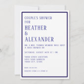 Invitation Simple moderne Hexagon Géométrique Couples Douche (Devant)