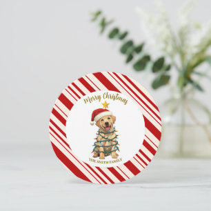 Invitation Simple moderne joyeux noël Lab chiot patte