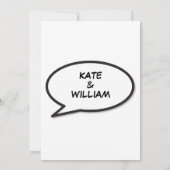 Invitation Simple Moderne Mariage BD Noir et Blanc (Dos)