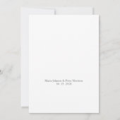Invitation Simple Moderne Mariage Minimaliste (Dos)