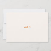 Invitation Simple Moderne Mariage Photo Beige (Dos)