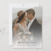 Invitation Simple moderne minimal photo élégante Nous sommes  (Devant)