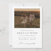 Invitation Simple moderne minimaliste Boho 2 Mariage photo (Dos)