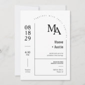 Invitation Simple moderne minimaliste Boho Arch Photo QR Code (Devant)