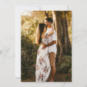 Invitation Simple moderne minimaliste Élégant Mariage photo (Dos)