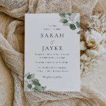 Simple moderne minimaliste Mariage à feuilles vert