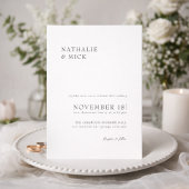 Invitation Simple Moderne Minimaliste Mariage Monochrome