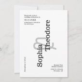 Invitation Simple moderne minimaliste Mariage QR Code photo (Devant)