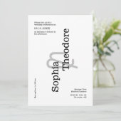 Invitation Simple moderne minimaliste Mariage QR Code photo (Debout devant)