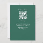 Invitation Simple Moderne Minimaliste Mariage Vert Sauge (Dos)