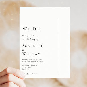 Invitation Simple moderne minimaliste Nous faisons Mariage