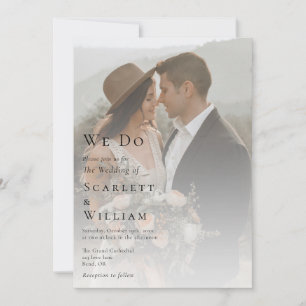 Invitation Simple Moderne Minimaliste Photo Nous Faisons Mari