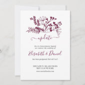 Invitation Simple Moderne Mise à Jour Mariage Bordeaux (Devant)