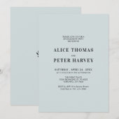 Invitation Simple moderne Monogramme Engagement Party Invitat (Devant / Derrière)