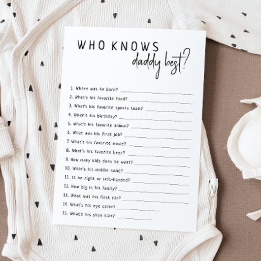 Invitation Simple Moderne Neutre Qui Connaît Papa Meilleure C