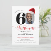 Invitation Simple moderne Noël 60e fête d'anniversaire (Debout devant)