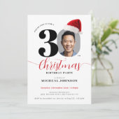Invitation Simple moderne Noël fête du 30e anniversaire (Debout devant)