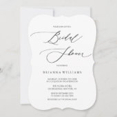 Invitation simple moderne Noir Blanc Douche nuptia (Devant)