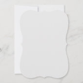 Invitation simple moderne Noir Blanc Douche nuptia (Dos)