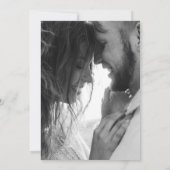 Invitation Simple moderne noir noir Mariage de script photo (Dos)