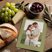 Invitation Simple moderne Olive Green Olive Branch Photo