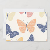 Invitation Simple moderne Papillon photo Sip et voir (Dos)
