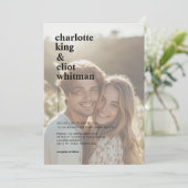 Invitation Simple, moderne, photo, Mariage, (Debout devant)