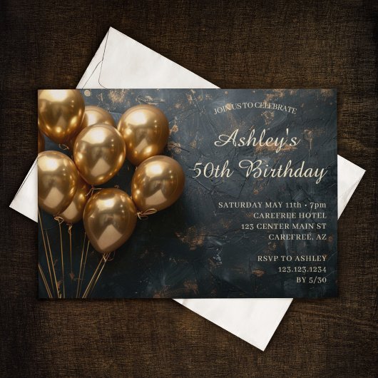 Invitation simple moderne pour 50e anniversaire