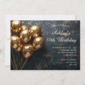 Invitation simple moderne pour 50e anniversaire (Devant)