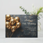 Invitation simple moderne pour 50e anniversaire (Debout devant)