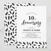 Invitation simple moderne pour les 10 ans de maria (Devant / Derrière)