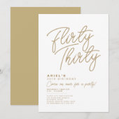 Invitation simple moderne pour un trentième annive (Devant / Derrière)