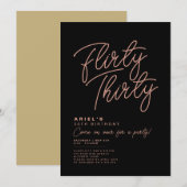 Invitation simple moderne pour un trentième annive (Devant / Derrière)