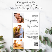 Invitation Simple moderne QR Code 3 Mariage photo