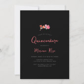 Invitation Simple moderne Quinceanera fête d'anniversaire (Devant)