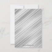 Invitation Simple Moderne Rayures Grises - Annonce de Diplôme (Dos)